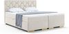 MEBLINI Boxspringbett mit Bettkasten - 200x200 - H3/Creme Samt - Versal - Gepolstert Doppelbett mit Matratze und Topper - Polsterbett mit Stauraum - Bett mit Kopfteil - Stauraumbett Bild 2