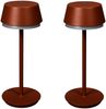 Akku Tischleuchte 2er Set, für Outdoor dimmbar, kabellos in Terracotta, 30cm Bild 2