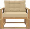 vidaXL Outdoor Mittelsofa Polyester Weiß 3439022 Bild 3