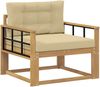 vidaXL Outdoor Mittelsofa Polyester Weiß 3439022 Bild 2