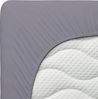 Schlafgut Spannbettlaken Premium, Gummizug: rundum, (1 Stück), Mako-Zwirn-Jersey, Grey Mid, XL 180x200cm - 200x220cm Bild 4