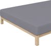Schlafgut Spannbettlaken Premium, Gummizug: rundum, (1 Stück), Mako-Zwirn-Jersey, Grey Mid, XL 180x200cm - 200x220cm Bild 3