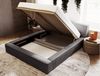 GRAINGOLD Lago Bett 160x200, Polsterbett mit Bettkasten und Kopfteil, Fell-Stoff, Dunkelgrau Bild 4