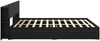 vidaXL Bettgestell mit Stauraum Schwarz 200 x 200 cm Holzwerkstoff 3433605 Bild 5