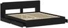 vidaXL Bettgestell mit Stauraum Schwarz 200 x 200 cm Holzwerkstoff 3433605 Bild 4