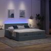 vidaXL Ottoman-Bett mit Matratzen & LEDs Dunkelgrau 180x200 cm Samt 3314604 Bild 3