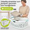 KiNDERWELT Wäschekorb Premium 50 L ergonomischer Form, Soft-Touch-Griffe, an den Körper angepasste Nierenform Bild 4