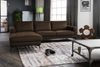 KAWOLA Sofa BLOOM Ecksofa Leder dunkelbraun Recamiere links 84 x 177 x 276 cm Bild 4