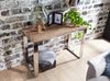 Konsolentisch 115 x 76 x 46 cm Massiv-Holz Akazie Natur, Konsole rustikal Wohnzimmer, Anrichte Flur Schmal, Schminktisch Industrial Style Echtholz Bild 5
