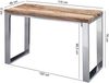 Konsolentisch 115 x 76 x 46 cm Massiv-Holz Akazie Natur, Konsole rustikal Wohnzimmer, Anrichte Flur Schmal, Schminktisch Industrial Style Echtholz Bild 4