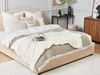 Kuscheldecke Creme Polyester Stoff 130x180 cm mit Sternen Motiv Bild 3