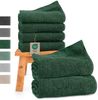 Hausfelder Handtücher Handtücher Set (Dunkelgrün, 2 Badetücher + 4 Handtücher), (Set, 6-St), 100% Baumwolle, weich, saugfähig, Uni-Farben Bild 4