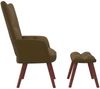 vidaXL Relaxsessel mit Hocker Braun Samt [328070] Bild 4