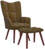 vidaXL Relaxsessel mit Hocker Braun Samt [328070] Bild 2