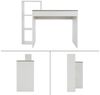ML-DESIGN Schreibtisch Arbeitstisch mit Regal 3 Einlegeböden 2in1 System für Arbeitszimmer, Bürotisch Computertisch PC Tisch Laptoptisch Ablage Regal Homeoffice Bild 2