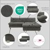 DOMO collection Ecksofa 100031 kompakte Stellmaße, komfortabel und bequem, L-Form, wahlweise mit Bettfunktion und Armteilverstellung. Breite 234 cm Bild 3