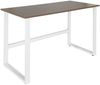 hjh OFFICE Schreibtisch WORKSPACE LIGHT I Melaminharzbeschichtete Spanplatte, Gestell pulverbeschichteter Stahl Walnuss/Weiß Bild 5