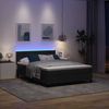 vidaXL LED Boxspringbett mit Matratze Schwarz 140 x 190 cm Samt 3342718 Bild 5