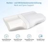 Komfortec Nackenstützkissen aus Memory Foam, Orthopädisches Kopfkissen, Füllung: 100% Visco-Memory Schaum, Seitenschläfer, Rückenschläfer, Bauchschläfer, Kopfkissen, Oeko-Tex & CertiPUR-US Zertifiziert Bild 4