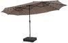 COSTWAY Sonnenschirm, 450 x 260 cm, LED-Solar-Beleuchtung, UPF 50+, mit Ständer Bild 5