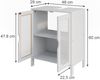 Waschbeckenunterschrank Liora Weiß 48x60 cm mit 2 Türen Vicco Bild 2