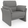 DOMO collection Sessel Pina elegant und zeitloser Clubsessel, bequemer Cocktailsessel, Hoher Sitzkomfort, Microfaser hochflorig, dunkelgrau Bild 3