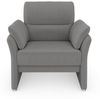 DOMO collection Sessel Pina elegant und zeitloser Clubsessel, bequemer Cocktailsessel, Hoher Sitzkomfort, Microfaser hochflorig, dunkelgrau Bild 2