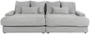 Vente-unique - CALAZO Sofa Samt Grau - B 151 cm x H 90 cm x L 266 cm Bild 3