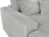 Vente-unique - CALAZO Sofa Samt Grau - B 151 cm x H 90 cm x L 266 cm Bild 5