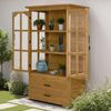 M MCombo Gartenschrank Gartenhaus Holz Wetterfest, Geräteschrank Gerätehaus Outdoor, für Außenbereich Balkon Terrasse, Gartenhütte mit 2 Bewegliche Regale, 58×107×180 cm, 1155 (Natur) Bild 2
