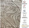 Vimoda Teppich Wellenmuster, modernerer Design, dicht & weich, Rechteckig, Höhe: 11 mm, Uni, Läufer Taupe, 3D Effekt, Wohnzimmer, Schlafzimmer Bild 4