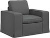 vidaXL Sofa Set 2 pcs Dunkelgrau 222 x 80 x 82 cm Stoff 3407589 Bild 4