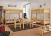 Erst-Holz Etagenbett mit waagrechten Balken, Kiefer, Natur 80x190 Bett, Rollroste, Matratzen Bild 3
