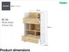 MEBLINI Wohnzimmerschrank für Schrankbett Bed Concept - Hochschrank mit Regalen, Fächern und Schublade - BC-26 - Weiß/Artisan Eiche Bild 5