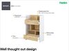 MEBLINI Wohnzimmerschrank für Schrankbett Bed Concept - Hochschrank mit Regalen, Fächern und Schublade - BC-26 - Weiß/Artisan Eiche Bild 3