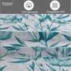 Buymax Bettwäsche Girasol, Renforce: 100% Baumwolle, 3 teilig, 200x200 cm, Bettbezug-Set, mit Reißverschluss, Blumen, Grün, Petrol Bild 3