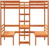 vidaXL Hochbett mit Schreibtisch & Stühlen Braun 80x200 cm Kiefernholz 3308558 Bild 5