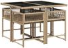 vidaXL 5-tlg. Garten-Essgruppe mit Kissen Beige Poly Rattan 3211438 Bild 3