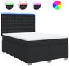 vidaXL Boxspringbett mit Matratze Schwarz 140x200 cm Kunstleder 3293024 Bild 2