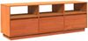 vidaXL TV-Schrank Wachsbraun 140x37x50 cm Massivholz Kiefer 847122 Bild 2