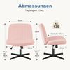 DUMOS Bürostuhl Ohne Armlehne Schneidersitz Stuhl, mit Verbreitertem Criss Cross Chair, drehbar Bild 3