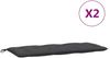 vidaXL Gartenbank-Auflagen 2 Stk. Melange Anthrazit 120x50x7 cm Stoff 4002596 Bild 4