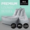 Lumaland Sitzsack Sitzsack-Lounge In-& Outdoor 380l grau, mit Flaschenhalter Bild 2