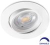 7w dimmbar LED Einbauspot Einbauleuchte Einbaustrahler 500 Lumen Warmweiß weißer Rahmen rund IP40 schwenkbar Ø 9,0 cm Bild 3