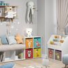 Kinderregal Tetra Weiß 72.6 x 72 cm mit 4 Faltboxen (rot/gelb) Vicco Bild 4