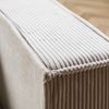 Ecksofa Ottomane links Cord Velours 266x150x80 beige FINN Bild 4
