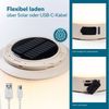 Skandika LED Gartenleuchte Campinglampe Nordsol, wiederaufladbare LED Lampe warmweiß, Powerbank, 80 bis 130 Lumen, mit USB Typ C Ladekabel, 2x 1800 mAh Bild 4