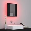 vidaXL LED-Bad-Spiegelschrank Schwarz 40x12x45 cm Acryl 804949 Bild 5