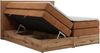 Boxspringbett, Doppelbett mit zwei 7 Härtezonen Multipocket-Matratzen, Bettkästen, Eiche Wotan Holzrahmen, Polsterbett mit Topper-Matratze - ALBERO 1 KING - 120 x 200 cm - Orange Stoff - H4 Bild 5