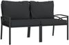 vidaXL 7-tlg. Garten-Lounge-Set mit Grauen Kissen Stahl 3187949 Bild 4